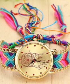 Montre Femme Dreamcatcher Bracelet Tressé à la main